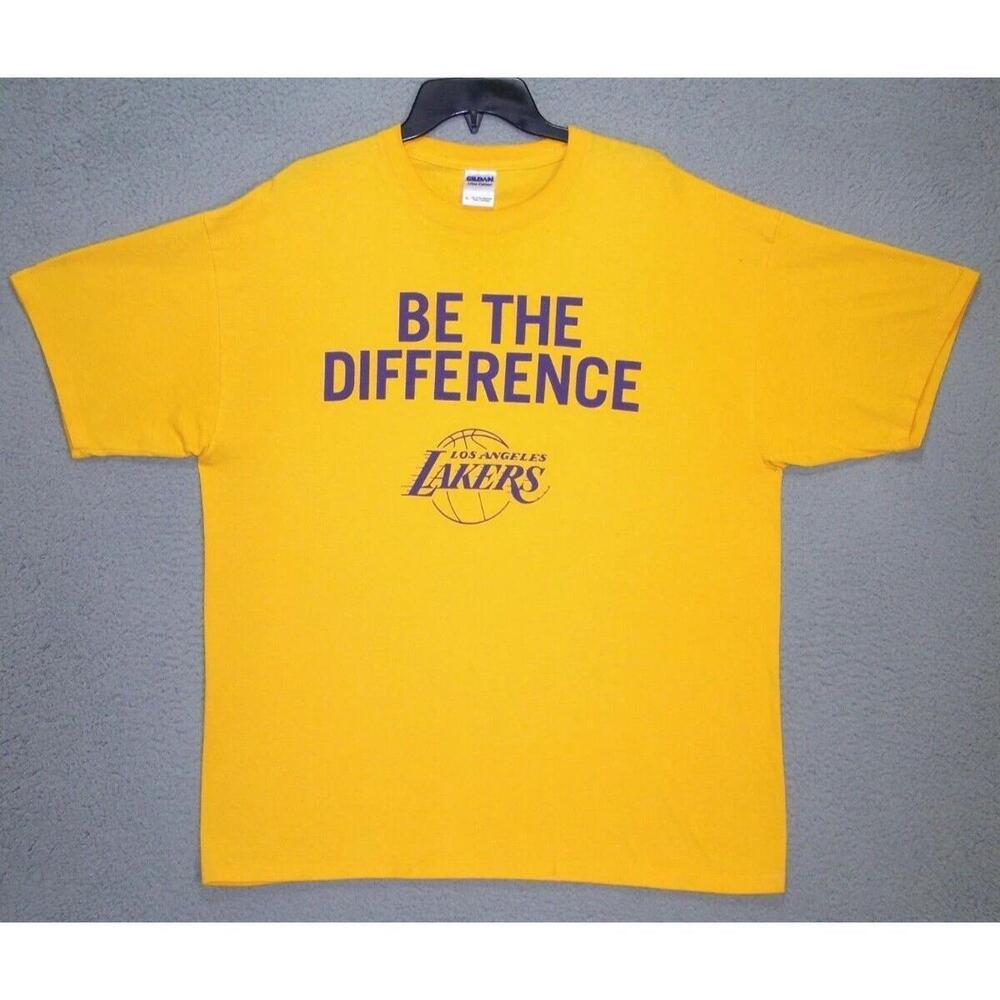 Los Angeles Lakers Shirt Adult Yellow Extra Large Graphic 2012 Playoffs Nbl Mens